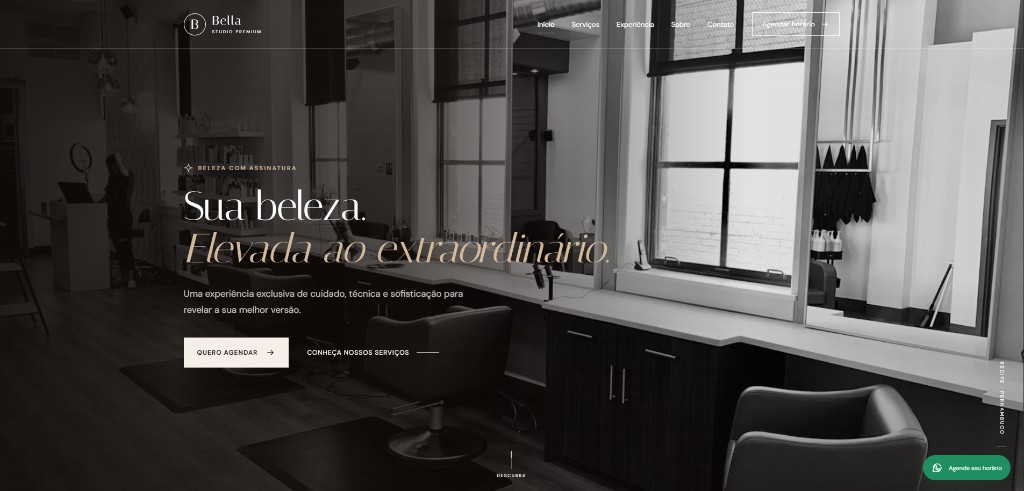 Prévia do site Bella Studio Premium