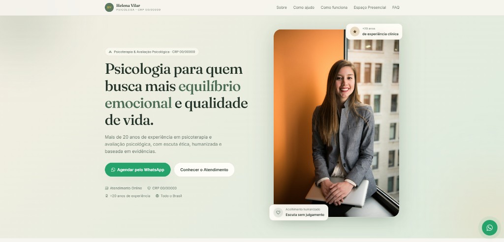 Prévia do site Dra. Helena Vilar