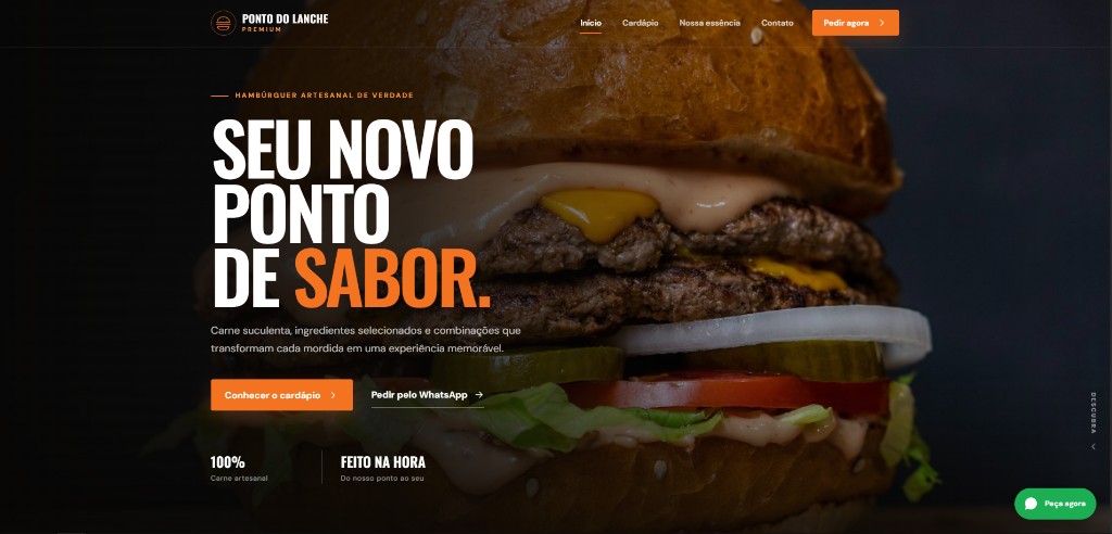 Prévia do site Ponto Premium