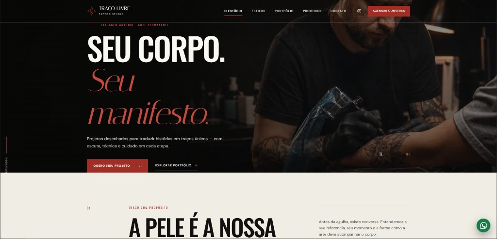 Prévia do site Traço Livre Premium